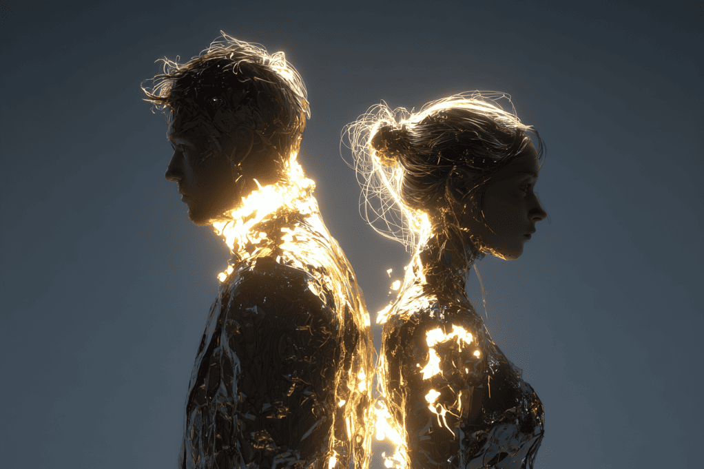 Couple qui se fait dos